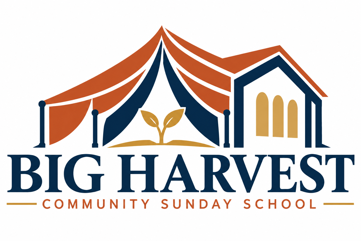 Big Harvest Community Sunday School — tent to home logo
